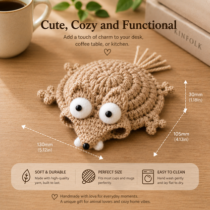 Funny Emotional Support Hedgehog Coaster
