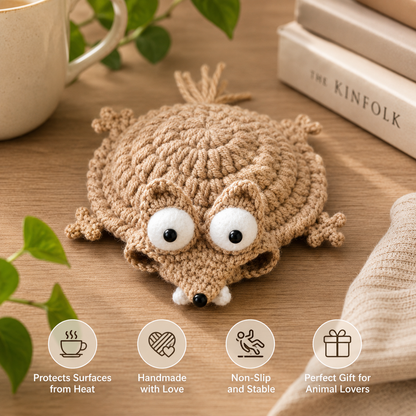 Funny Emotional Support Hedgehog Coaster