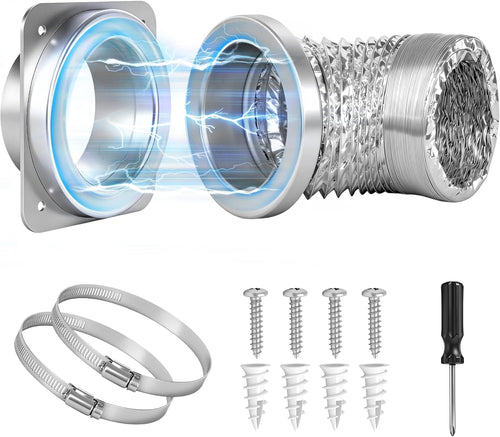 Upgrade Magnetic Dryer Vent Kit with Quick Connect & Airtight Seal Dryer Vent Hose, Magnetic Dryer Vent Coupling Kit