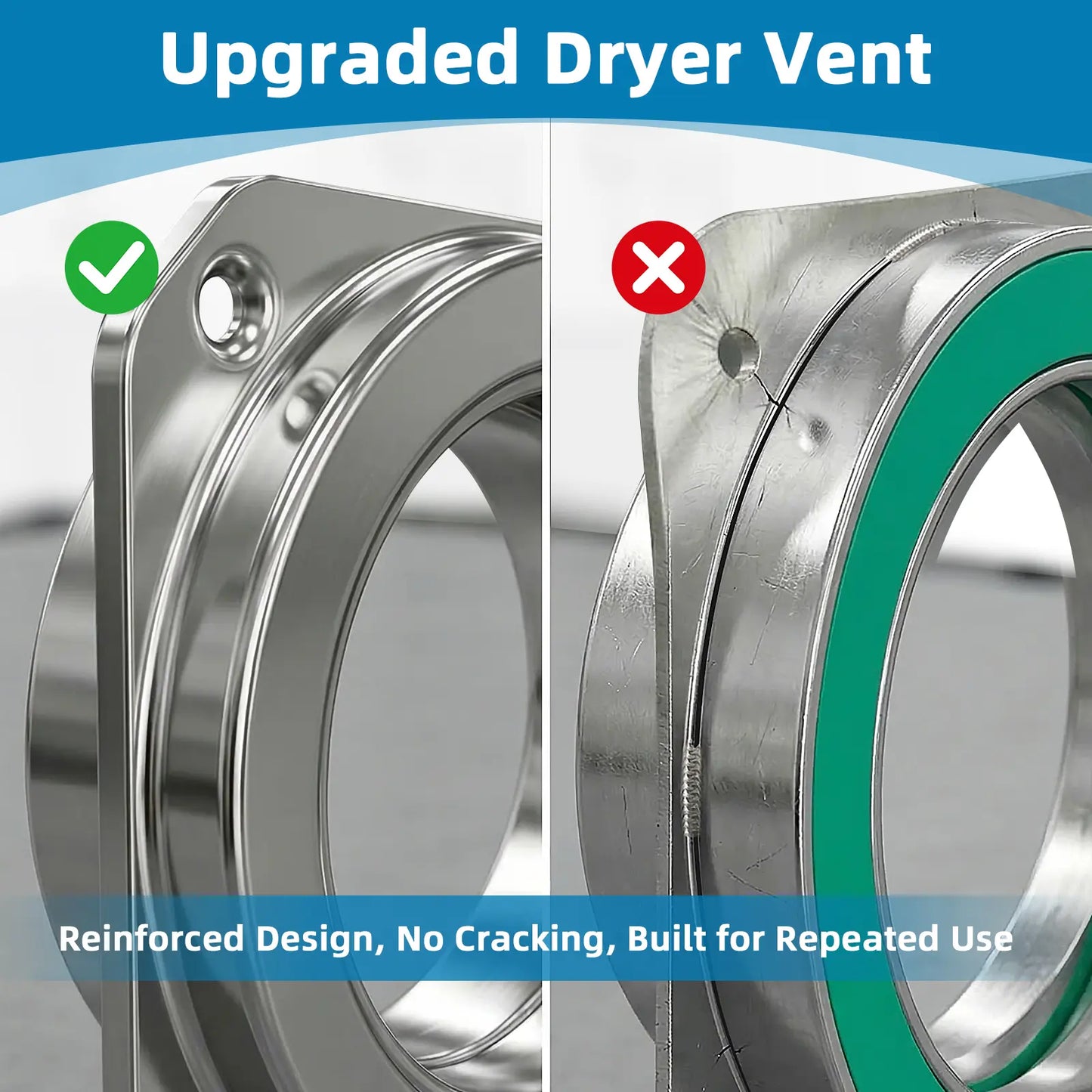 Upgrade Magnetic Dryer Vent Kit with Quick Connect & Airtight Seal Dryer Vent Hose, Magnetic Dryer Vent Coupling Kit