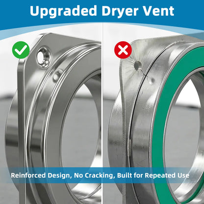 Upgrade Magnetic Dryer Vent Kit with Quick Connect & Airtight Seal Dryer Vent Hose, Magnetic Dryer Vent Coupling Kit